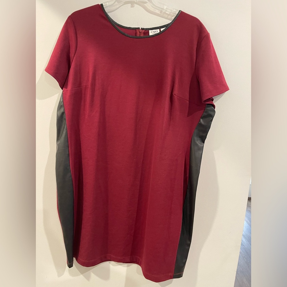 Cato Burgundy and Black Women's Dress